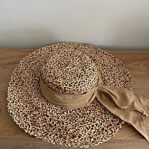 Daniele Meucci Italy 100% Straw Sun Hat Wide Brim Tie Band One Size